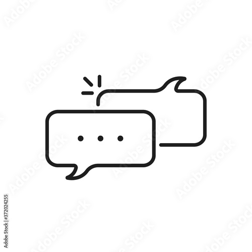 thin chat room linear popup icon