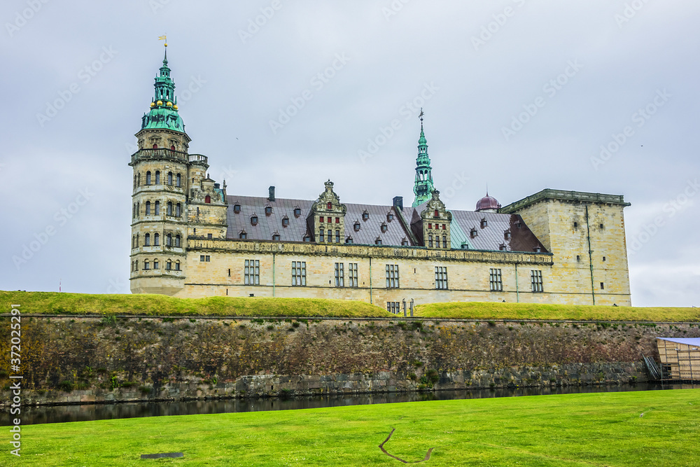 External view of Kronborg castle (1690) in Helsingor, Denmark. Kronborg is one of the most important Renaissance castles in Northern Europe, known worldwide from Shakespeare's Hamlet. External view of Kronborg castle (1690) in Helsingor, Denmark. Kronborg is one of the most important Renaissance castles in Northern Europe, known worldwide from Shakespeare's Hamlet.