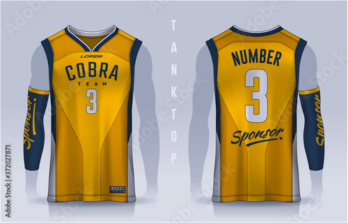 Basketball tank top design template, Sport jersey mockup. uniform front , side and back view.
