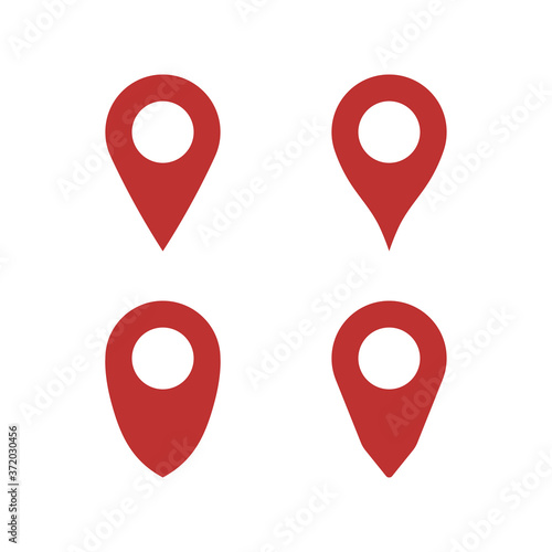 Maps icon set vector. Map Marker pin flat illustration collection symbol for design, Web design, Infographics, UI, Business and more.