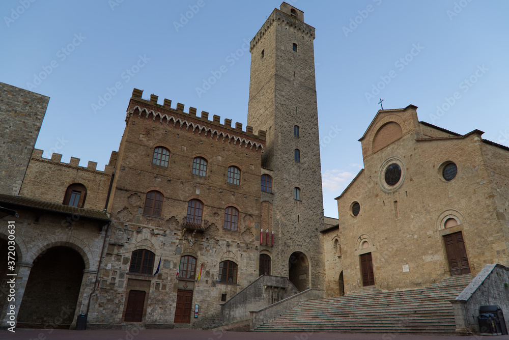 Cathedral square in San Gimignano