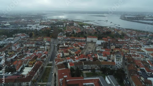 City of Aveiro. The Venice of Portugal. Aerial Drone Footage