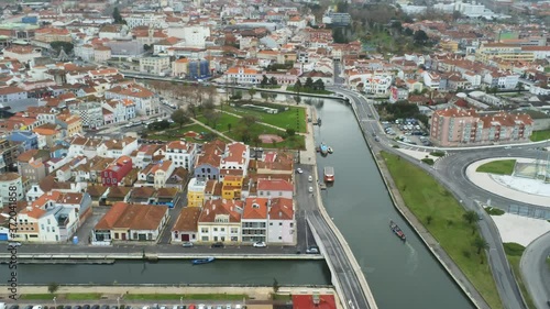 Aveiro. The Venice of Portugal. Aerial Drone Footage