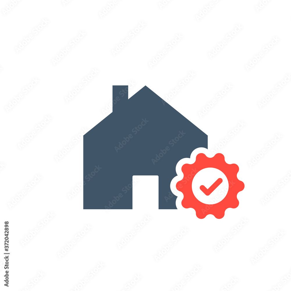 House certification icon. Residential certifications services House certification icon. Residential certifications services