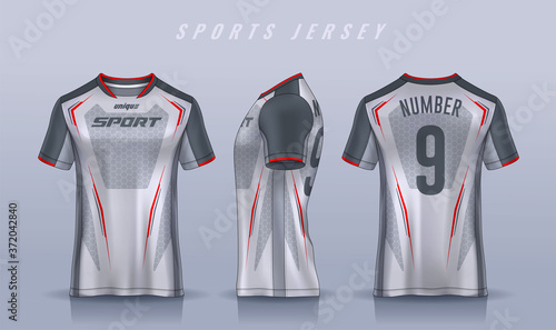 t-shirt sport design template, Soccer jersey mockup for football club. uniform front and back view.