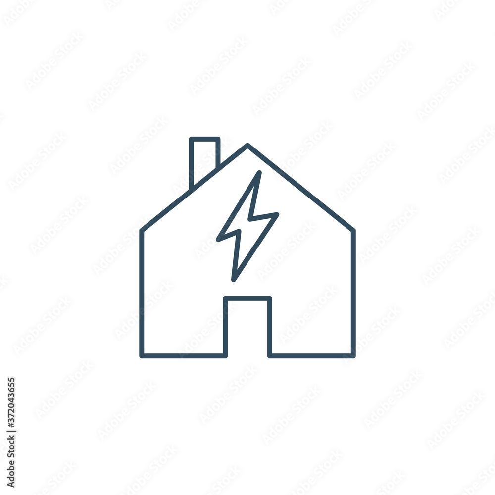 Insurance, home, house, lightning, thunderstorm icon. Element of insurance icon. Power house vector icon Insurance, home, house, lightning, thunderstorm icon. Element of insurance icon. Power house vector icon
