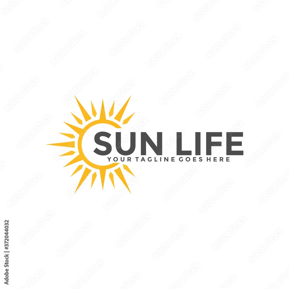Fototapeta premium Sun logo and icon vector,Sun logo design template