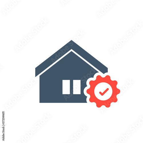 House certification icon. Residential certifications services
