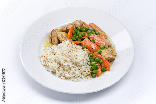 rice with meat and vegetables