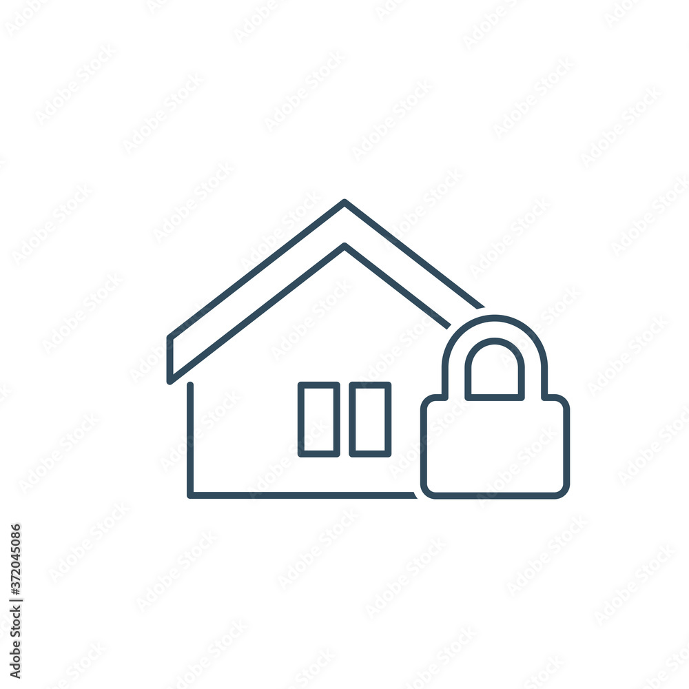 Symbol of Home Security, isolated vector design. Home lock icon. Sign logo safe house Symbol of Home Security, isolated vector design. Home lock icon. Sign logo safe house