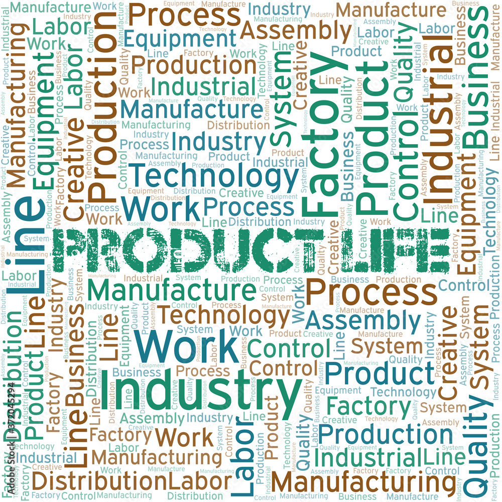 Product Life word cloud create with text only. Product Life word cloud create with text only.