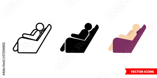 Comfort icon of 3 types color, black and white, outline. Isolated vector sign symbol.