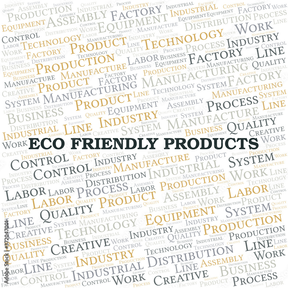 Eco Friendly Products word cloud create with text only. Eco Friendly Products word cloud create with text only.