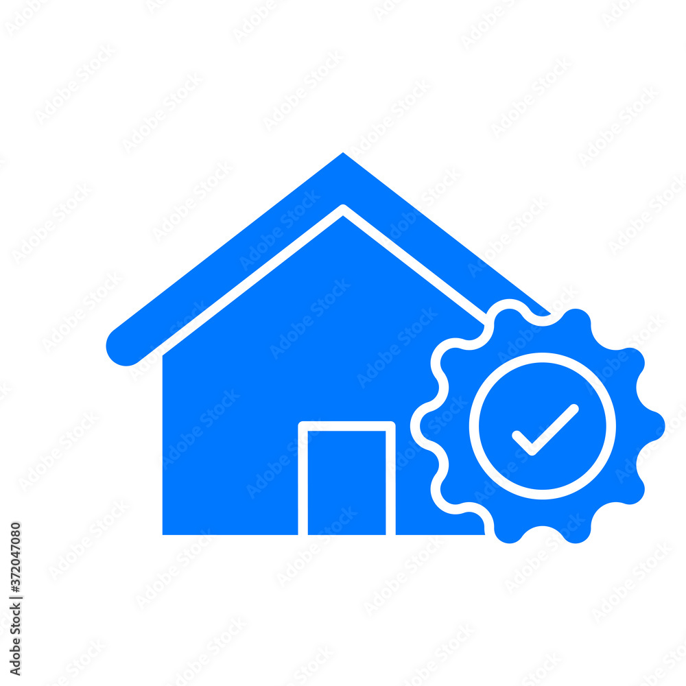 House certification icon. Residential certifications services House certification icon. Residential certifications services