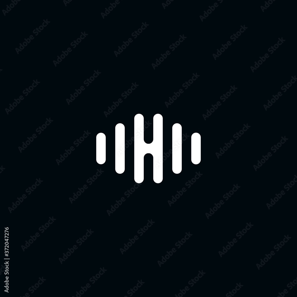 letter h logo with line style letter h logo with line style