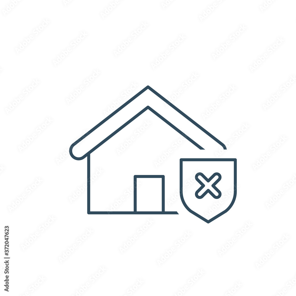 Fototapeta premium Real estate home, house, rent, property, unsafe, protection