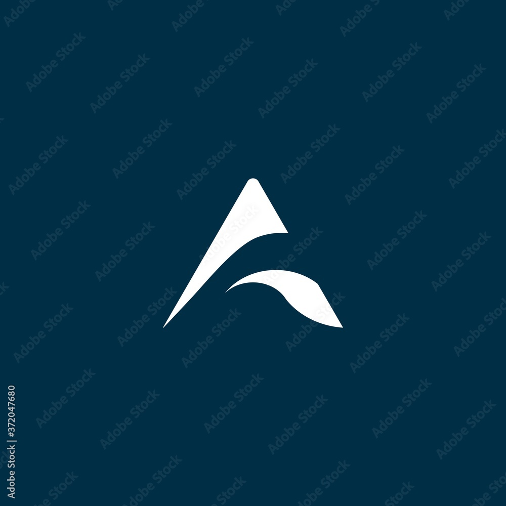 letter a logo in a simple triangle style letter a logo in a simple triangle style