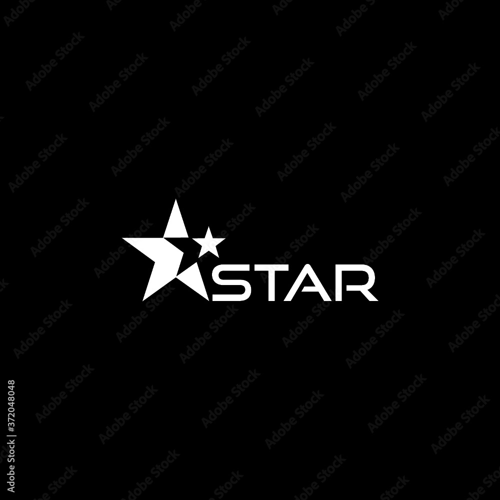 Obraz premium Star Icon Web isolated on dark background