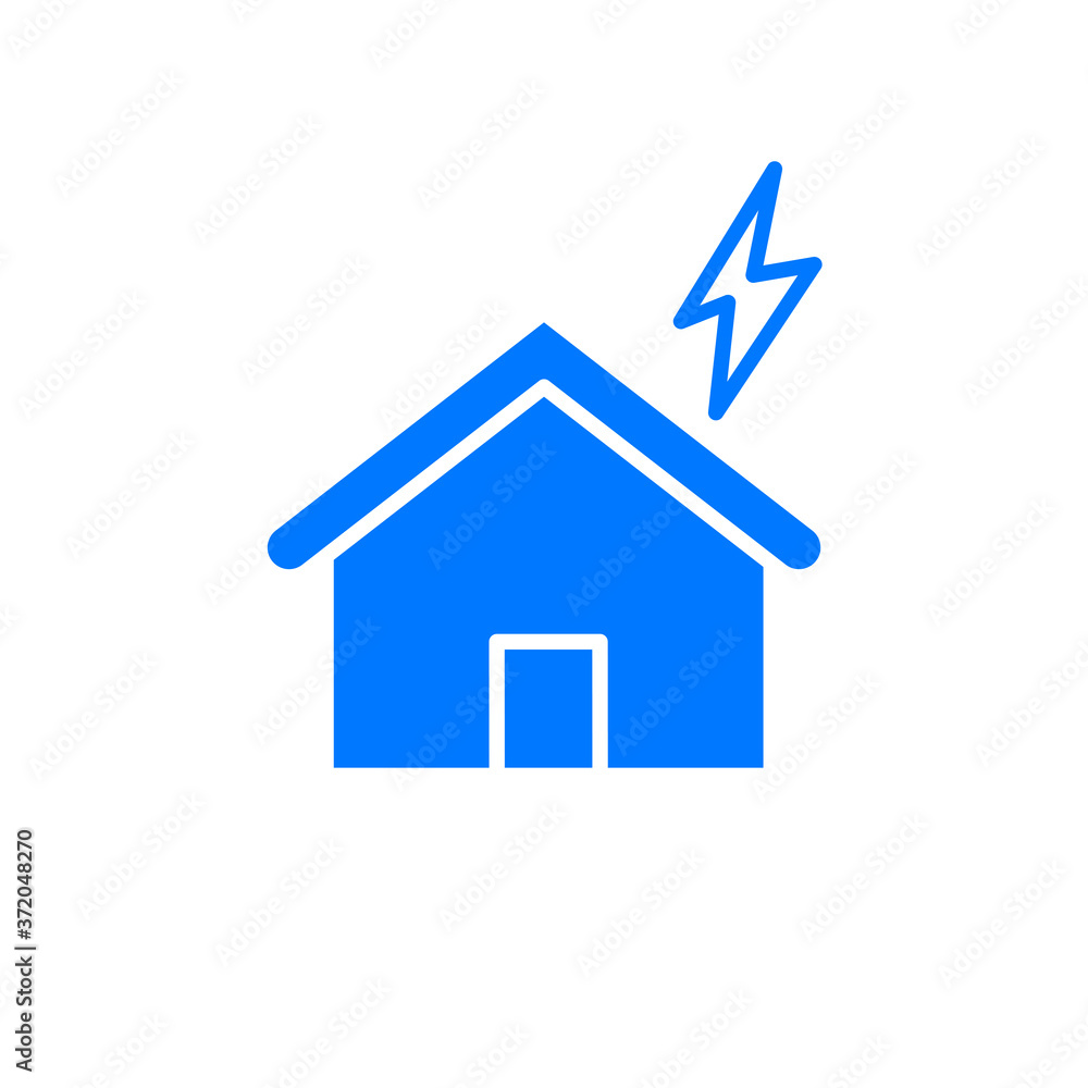 Insurance, home, house, lightning, thunderstorm icon. Element of insurance icon. Power house vector icon Insurance, home, house, lightning, thunderstorm icon. Element of insurance icon. Power house vector icon