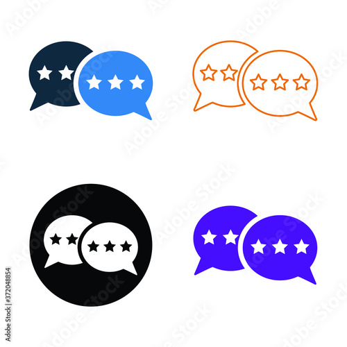 Chat, message, review icon design