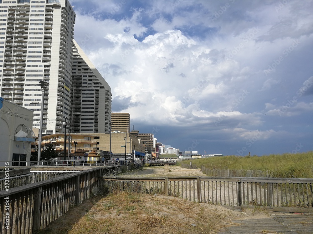 view of the beach in atlantic city