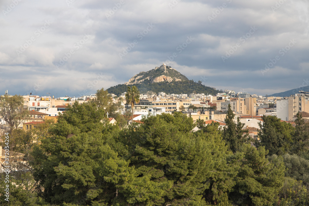 View of Athens featuring the Lycabettus Hill, Greece
