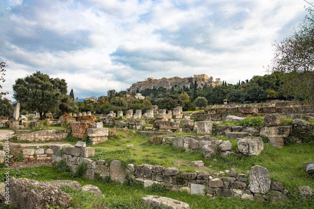 View of the Acropolis of Athens, Greece View of the Acropolis of Athens, Greece