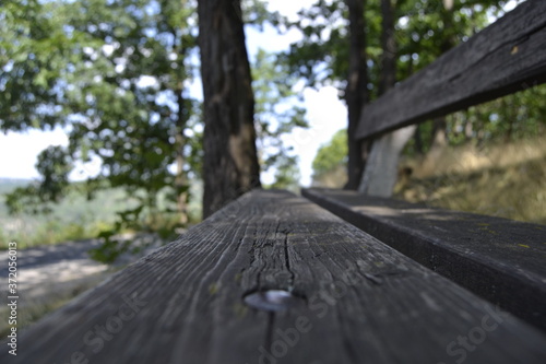 Wooden bench