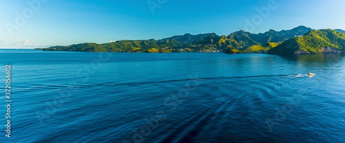 A view of Saint Vincent in the early morning light