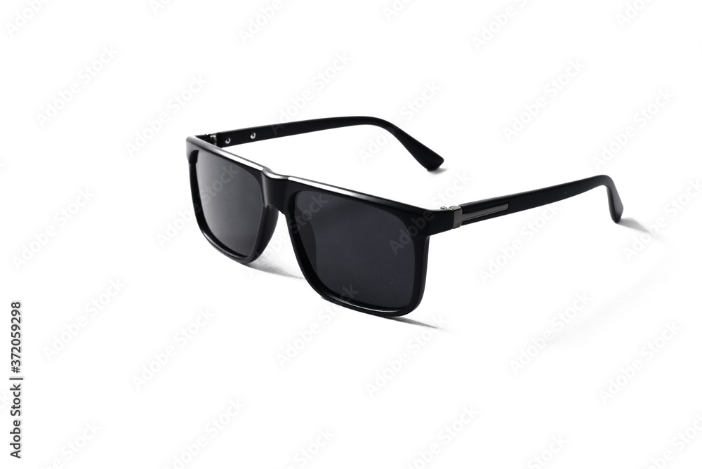black sunglasses on white background black sunglasses on white background
