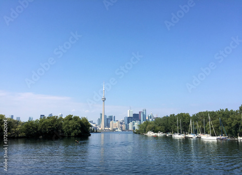 A view of Toronto from the sea