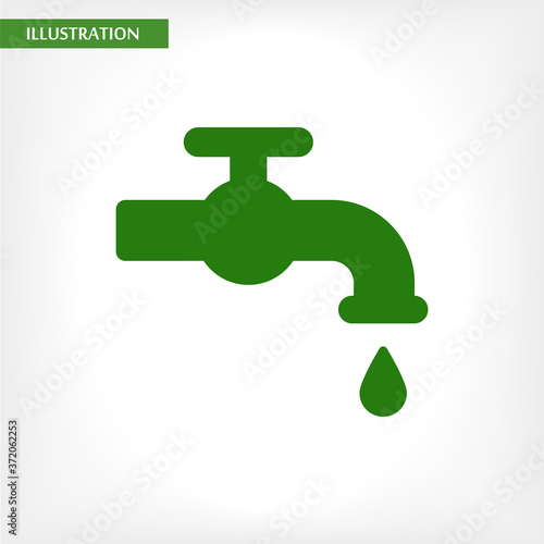 Kitchen faucet  iconvector icon , lorem ipsum Flat design