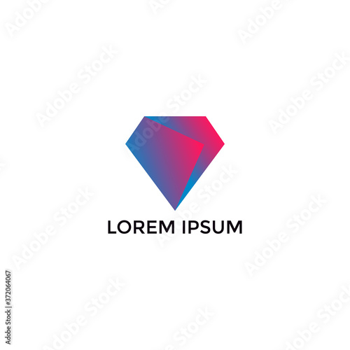 ABSTRACT ILLUSTRATION DIAMOND WITH GRADIENT COLOR LOGO DESIGN VECTOR FOR YOUR BUSINESS