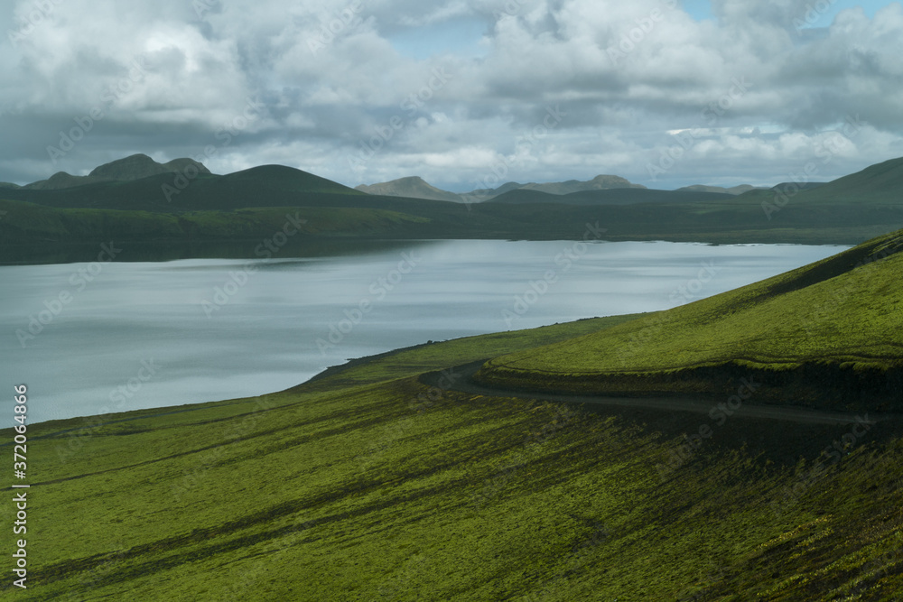 Frostastadavatn lake in South Iceland. Beautiful nature landscape Frostastadavatn lake in South Iceland. Beautiful nature landscape