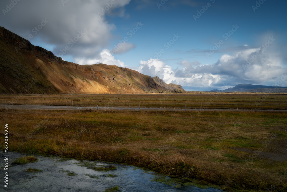 Landmannalaugar in Fjallabak natural reserve, South Iceland. Beautiful nature landscape
