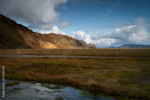 Landmannalaugar in Fjallabak natural reserve, South Iceland. Beautiful nature landscape