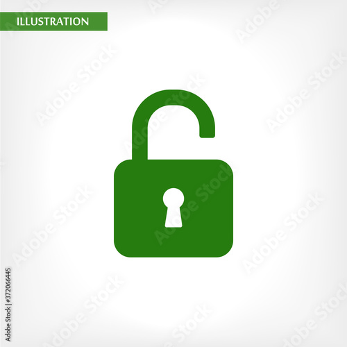 lock symbol on gray background , lorem ipsum Flat design