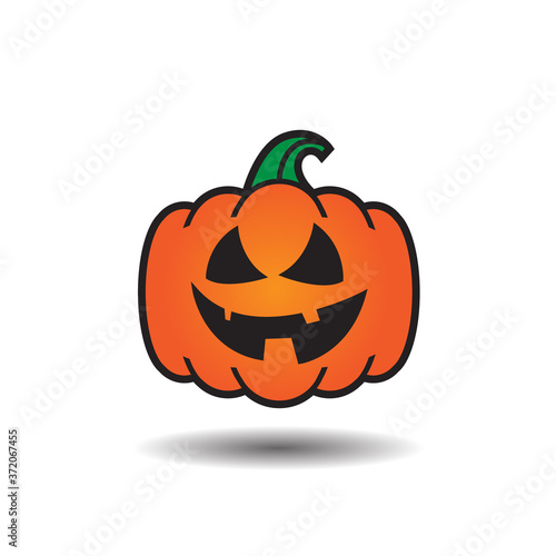 Pumpkin Jack o lantern smile icon