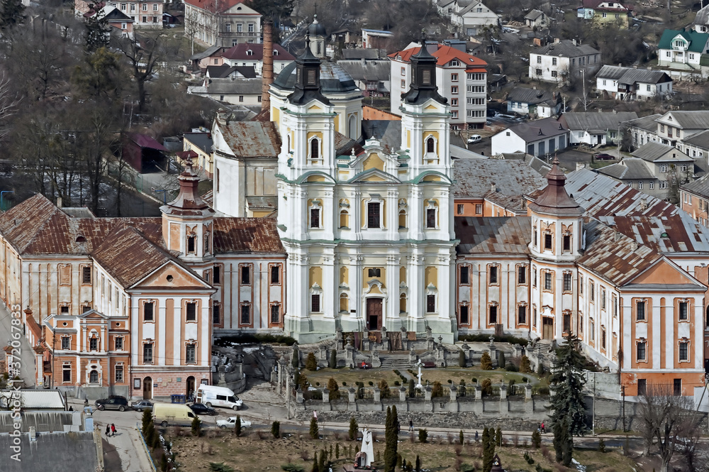 Saint Ignatius of Loyola and Stanislaus Kostka church (former Jesuit Collegium) in Kremenets, Ukraine
