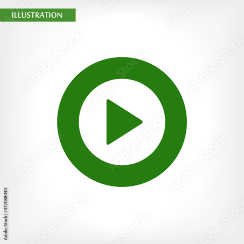 Play vector icon , lorem ipsum Flat design