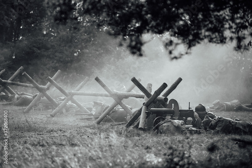 Reconstruction of the battle of the First World War photo