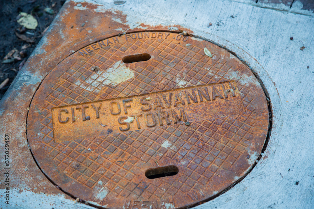 city of savannah sewer hole cover 
