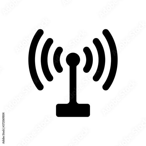 Wireless signal antenna icon. Internet flat icon symbol for applications.