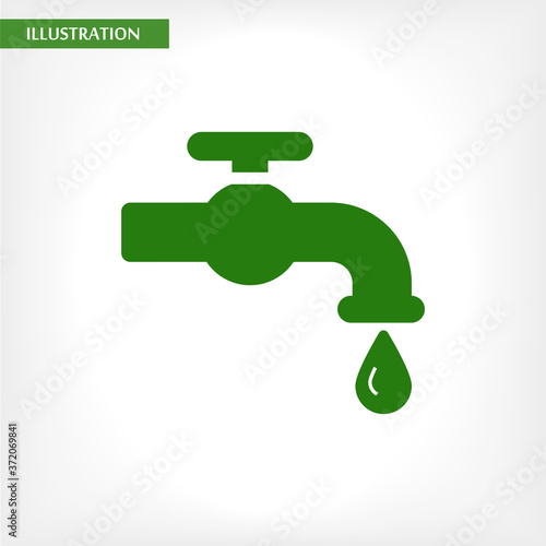 Kitchen faucet  iconvector icon , lorem ipsum Flat design
