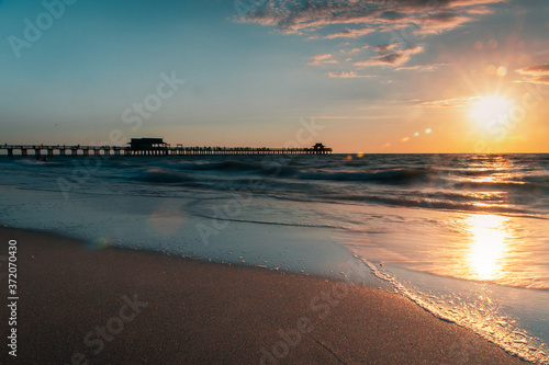 sunset over the sea