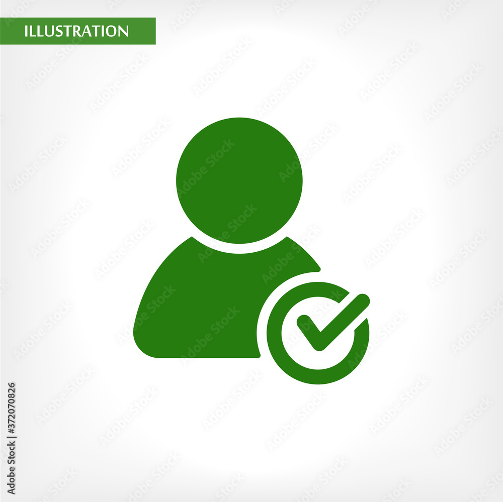 People tick vector icon , lorem ipsum Flat design People tick vector icon , lorem ipsum Flat design