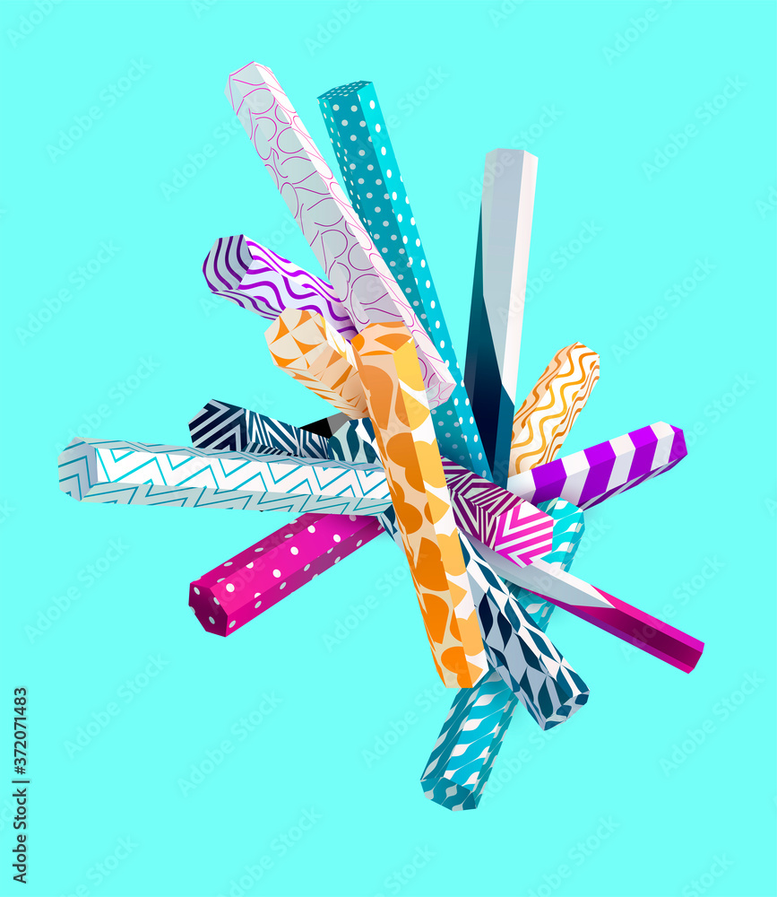 Abstract colorful background with primitive geometric elements Abstract colorful background with primitive geometric elements