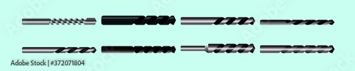 set of auger icon design template with various models. vector illustration