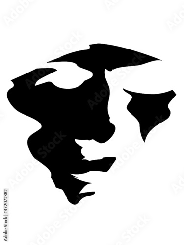 Abstraktes unheimliches Gesicht Form 