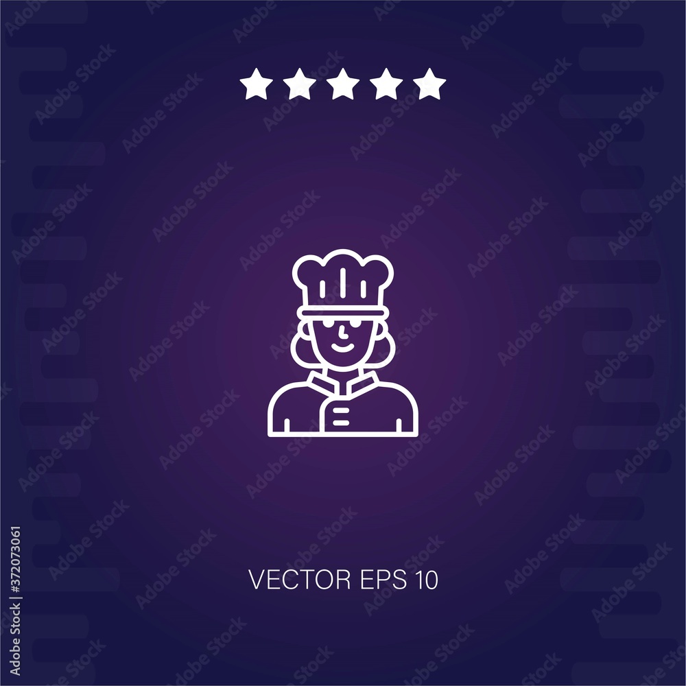 chef vector icon modern illustration